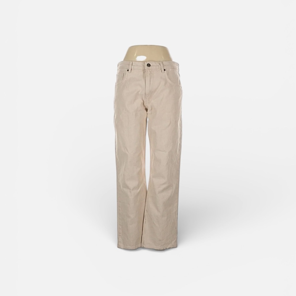 Zara Women's Straight-Leg Jeans in Beige